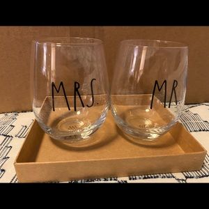 Rae Dunn wine glasses